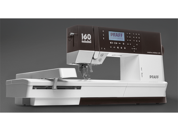 Pfaff Ambition 640 Sy-/Broderimaskin Leverast med broderimodul + Bonuspakke