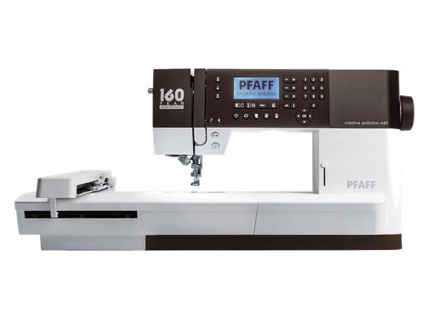 Pfaff Ambition 640 Sy-/Broderimaskin Leverast med broderimodul + Bonuspakke
