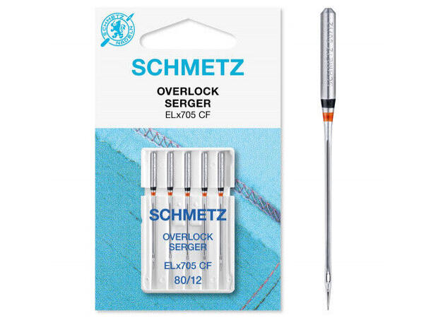 Schmetz Overlock-/CoverPro 80/12 CF 5pk. ELx705  CF  80/12  5stk. Jersey 