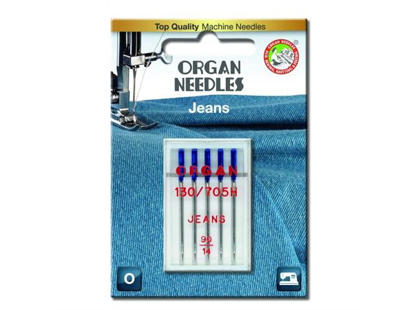 Organ Jeans nål #90 - 5 stk 130/705H 90/14