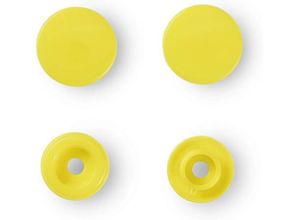 Prym Color Snaps trykknapp 12,4mm 30stk. Plastknapp farge: Gule/Runde 