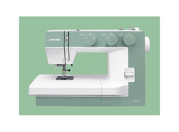 KAMPANJE: Janome 1522 Smokey Green KAMPANJE! Spar kr 595,- + Gratis mønster 