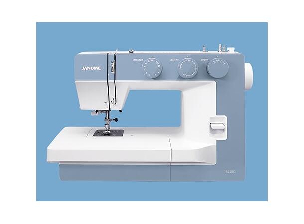 KAMPANJE: Janome 1522 Smokey Blue KAMPANJE! Spar kr 595,- + Gratis mønster 