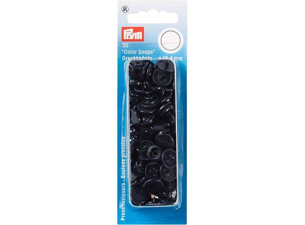Prym Color Snaps trykknapp 12,4mm 30stk. Plastknapp farge: Marineblå/Runde 