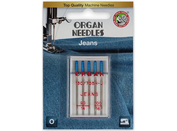 Organ Jeans nål  90-100 ass. 5 stk 130/705H 90/14-100/16