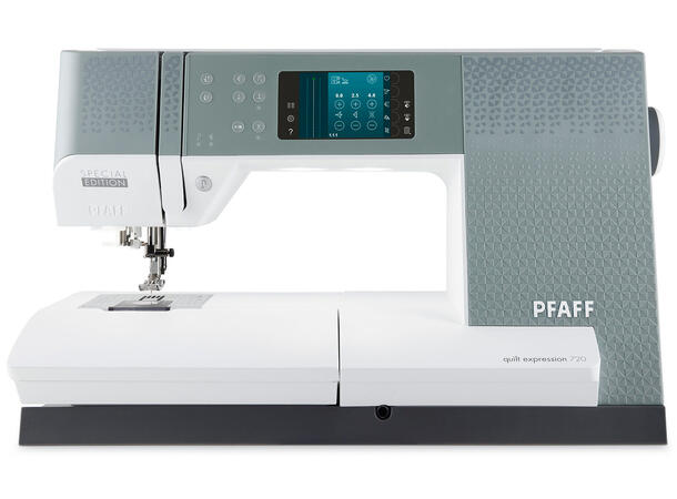 DEMO: Pfaff Quilt Expression™ 720 SE 5stk. ekstra, gratis trykkføtter, Som ny 