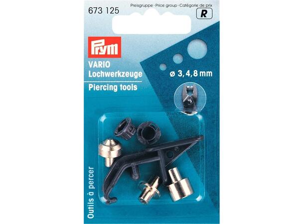 Prym  Hullverktøy, 3, 4 & 8mm, Verktøy for bruk i Prym Vario tang 