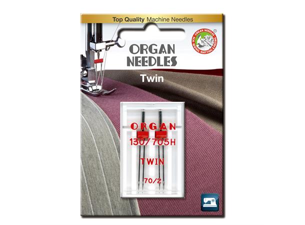 Organ Tvillingnål 2mm #70 - 2 stk 130/705H  70 - 2mm