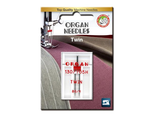 Organ Tvillingnål 4mm  #80 - 1 stk 130/705H  80 - 4mm