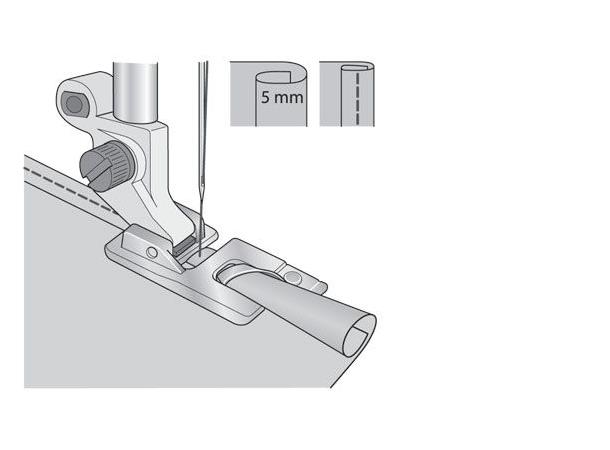 Trykkfot Husqvarna Faldefot 5mm Passer til Husqvarna Gr. 1-2-3-4-5-6-7