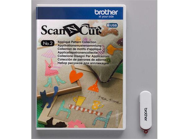Brother Applique Pattern Collection No.2 For Brother CM/SDX  kuttemaskiner CAUSB2 
