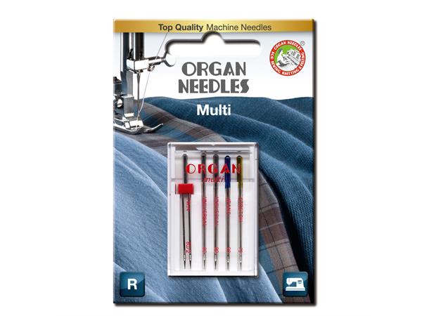Organ Multibox sorterte nåler - 5 stk. 130/705H Startpakke. Ass.