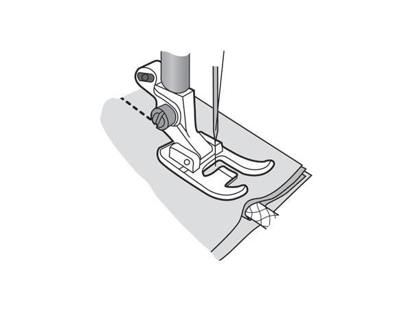 Trykkfot Husqvarna Dobel Passpoal-/Snorf Passer til Husqvarna Gr. 1-2-3-4-5-6-7-8 