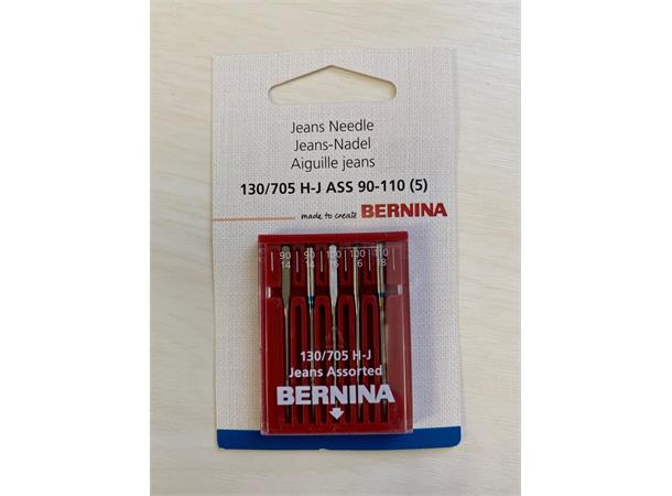 Bernina Jeans nål ass. 90-110 5 stk 130/705H  90/14 - 100/16 - 110/18