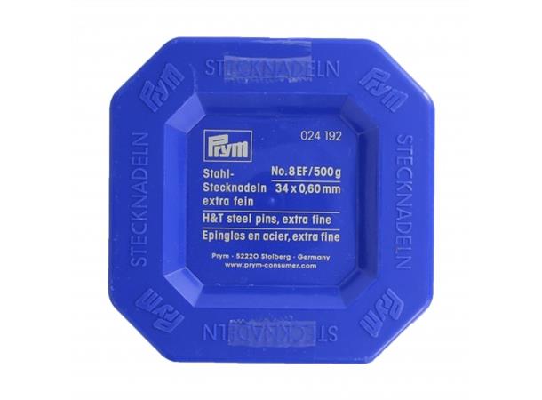 PRYM Knappnål Stål Storforbruker Str. 34 x 0,60 mm 500gr i esken