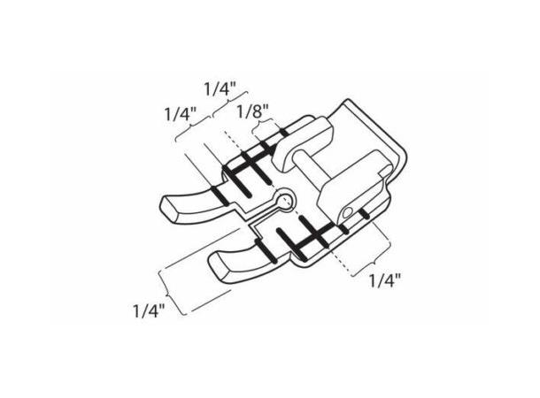 Trykkfot Husqvarna  Klar 1/4" Fot Passer til Husqvarna Gr. 1-2-3-4-5-6-7