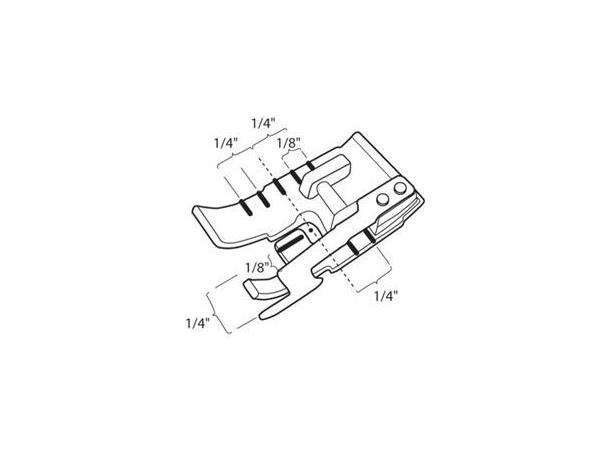 Trykkfot Husqvarna Justerbar 1/4" fot Passer til Husqvarna Gr. 1-2-3-4-5-6-7-8